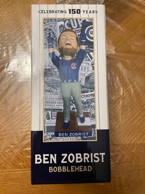Ben Zobrist Chicago Cubs Bobblehead - Blue & White